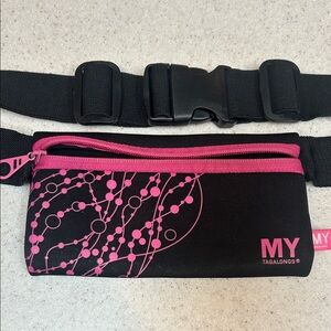 MYTAGALONGS Black and Pink Running Belt Bag